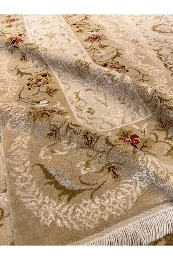 El Dokuma Ottoman uşak yolluk ipek yün karışımı 300x80 - 6