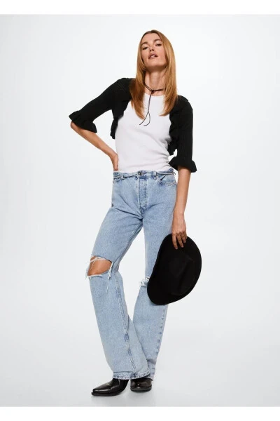 Ruffle Knit Cardigan - MANGO (1)