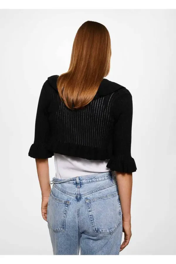 Ruffle Knit Cardigan - 4