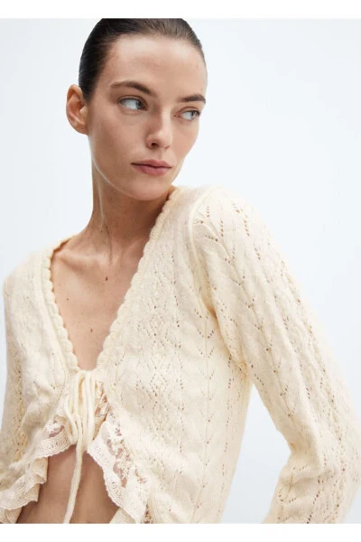 Ruffle Knotted Cardigan - 6