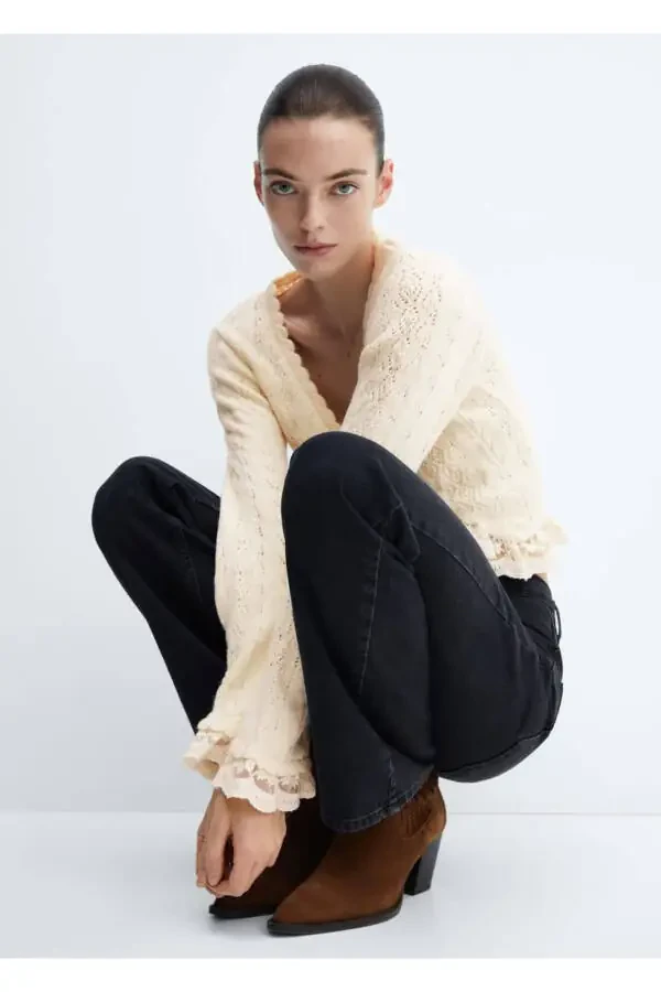 Ruffle Knotted Cardigan - 7