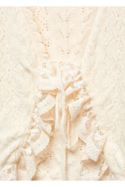 Ruffle Knotted Cardigan - 8