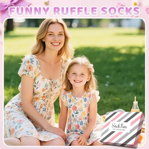 Ruffle paypoqlar - Frilly dantel sovg'alar, yangi tug'ilgan chaqaloqlar uchun dantelli paypoqlar - 7
