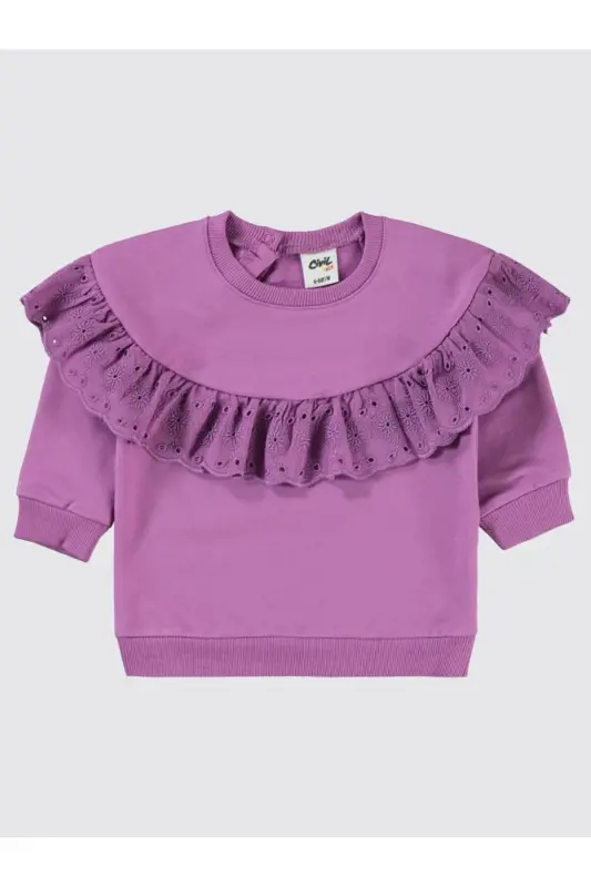 Ruffled 6-18 Months Sweatshirt - Lilac 12-18 Months - Lilac - 1