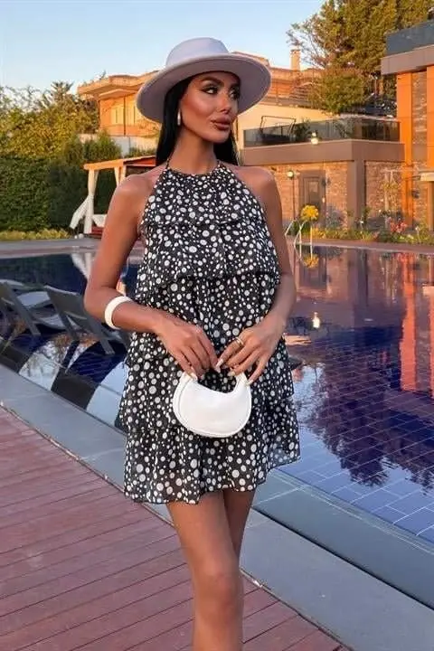 Ruffled Chiffon Dress 2905-08 - 6