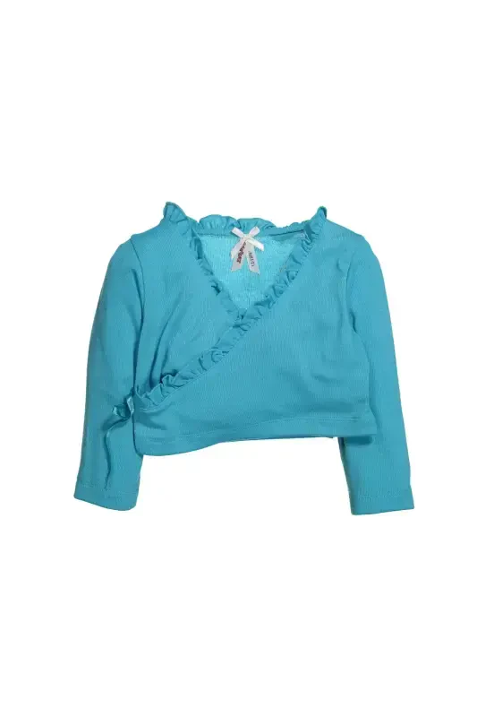 Ruffled Crossover Cardigan (6 months-3 years)-TURQUOISE - 2