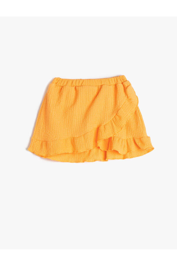 Ruffled Envelope Skirt with Elastic Waistband and Texture - 10