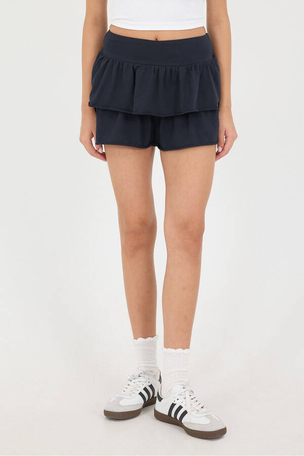 Ruffled Mini Skirt with Elastic Waist E1555-k3 - 3