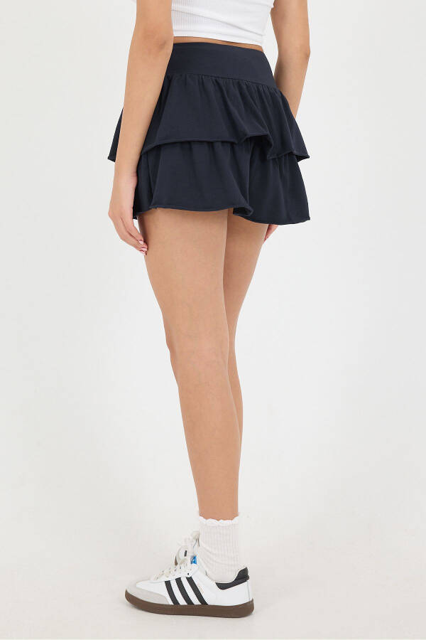 Ruffled Mini Skirt with Elastic Waist E1555-k3 - 4
