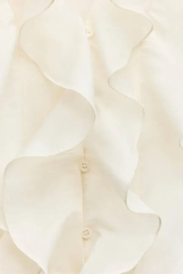 RUFFLED SHIRT ZW COLLECTION-Ecru - 9