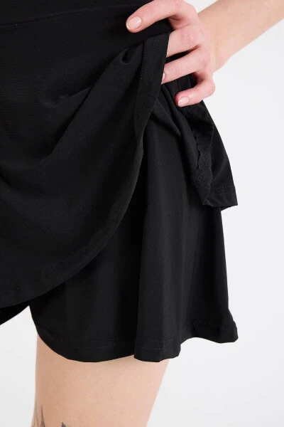 Ruffled Shorts Skirt with Elastic Waist E3551-r4 - 3