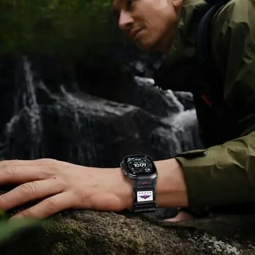 Rugged Metal Nylon for Apple Watch Ultra 2/3/4 Band 49mm/46mm/45/44/42 Men | Tactical Military Design,Stars-Stripes Flag,Soft Woven for iWatch Ultra 4/Ultra 3/Ultra 2 Series 12 11 10 9 8 7 6 5 4 3 SE - Rugged (1)