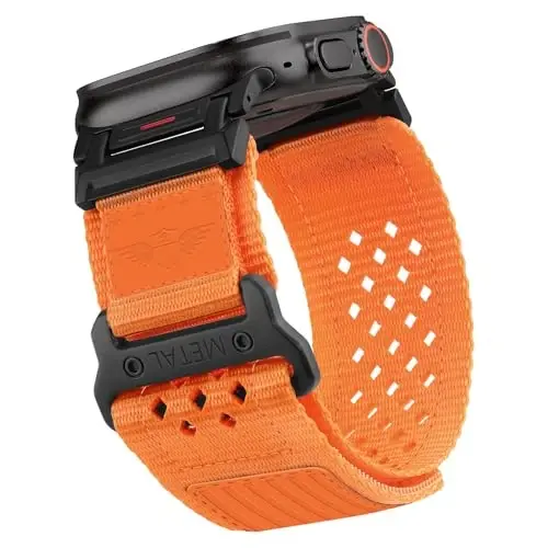 Rugged Nylon Band for Apple Watch Ultra 2 Bands for Men 49mm 46mm 45mm 44mm 42mm,Breathable Stars-Stripes Flag Wristband Workout Athletic Strap for iWatch Bands Ultra Series 10 9 8 7 6 5 4 3 SE/Ultra2 - 1