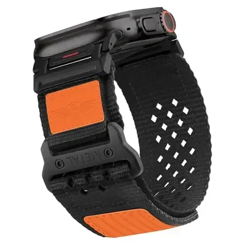 Rugged Nylon Band for Apple Watch Ultra 2 Bands for Men 49mm 46mm 45mm 44mm 42mm,Breathable Stars-Stripes Flag Wristband Workout Athletic Strap for iWatch Bands Ultra Series 10 9 8 7 6 5 4 3 SE/Ultra2 - MODAZONE