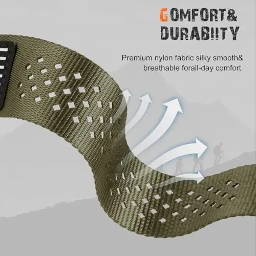 Rugged Nylon Band for Apple Watch Ultra 2 Bands for Men 49mm 46mm 45mm 44mm 42mm,Breathable Stars-Stripes Flag Wristband Workout Athletic Strap for iWatch Bands Ultra Series 10 9 8 7 6 5 4 3 SE/Ultra2 - 3
