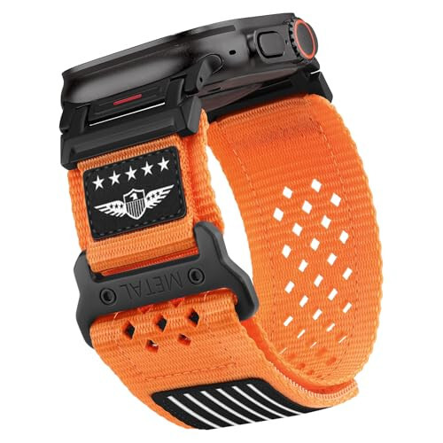 Rugged Nylon Band for Apple Watch Ultra 2, Men's Bands 49mm 46mm 45mm 44mm 42mm. Breathable Stars-Stripes Flag Wristband Workout Athletic Strap for iWatch Bands Ultra Series 10 9 8 7 6 5 4 3 SE/Ultra2 - 6