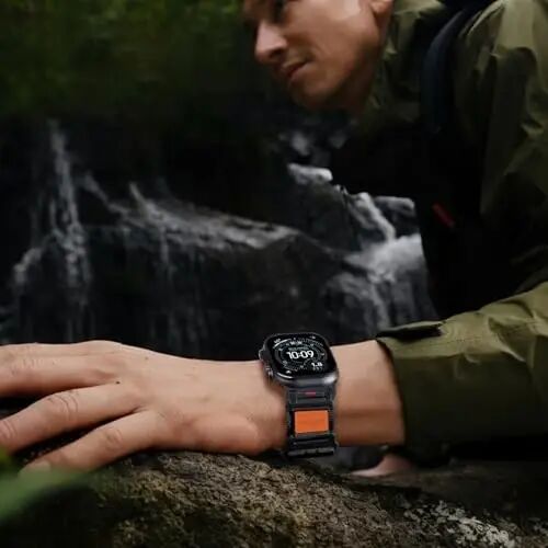 Rugged Nylon Band for Apple Watch Ultra 3/2/1 Series 11 10 9 8 7 6 5 4 SE/3/2/1 for Men,Breathable Stars-Stripes Flag Wristband Workout Athletic Strap for iWatch Ultra Bands 49mm 46mm 45mm 44mm 42mm - RUGGED