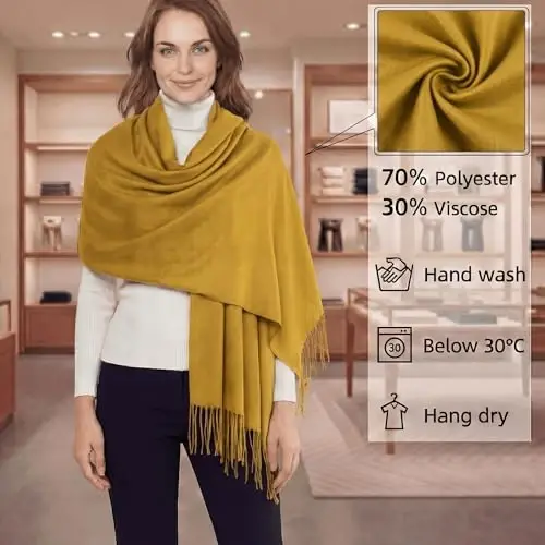 RUI VTRON PasModazoneina Shawl Wraps for Women Large Winter Scarf Soft Shawls and Wraps for Evening Dresses Shawl for Wedding - RUI (1)