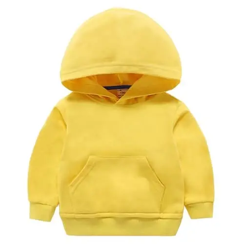 RUIBETYHUA Baby Kids Boy Girl Solid Casual cho'ntakli Hoodie Sviter uzun yengli Pullover Toplar 1-6T 