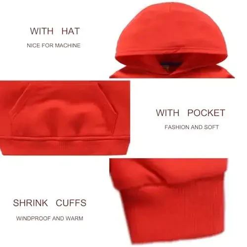 RUIBETYHUA Baby Kids Boy Girl Solid Casual Pocket Hoodie Sviter Ko'ylak Uzun Qisma Pulover Toplari 1-6T - 2