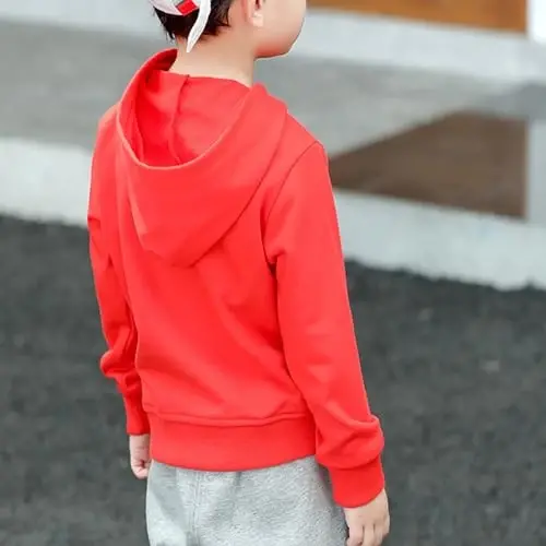 RUIBETYHUA Baby Kids Boy Girl Solid Casual Pocket Hoodie Sviter Ko'ylak Uzun Qisma Pulover Toplari 1-6T - 4