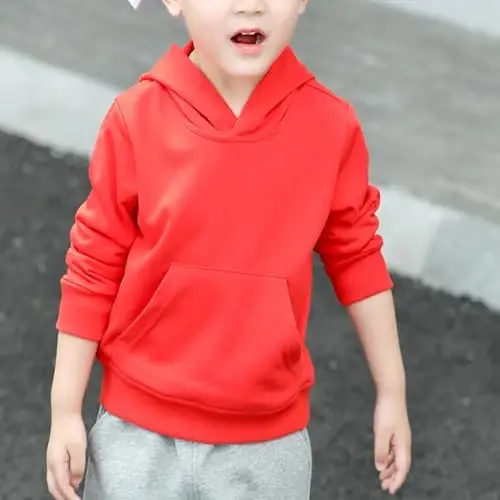 RUIBETYHUA Baby Kids Boy Girl Solid Casual Pocket Hoodie Sviter Ko'ylak Uzun Qisma Pulover Toplari 1-6T - 6