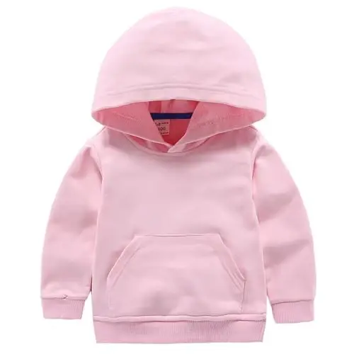 RUIBETYHUA Baby Kids Boy Girl Solid Casual Pocket Hoodie Sviter Uzun Qisma Pulover Toplar 1-6T 