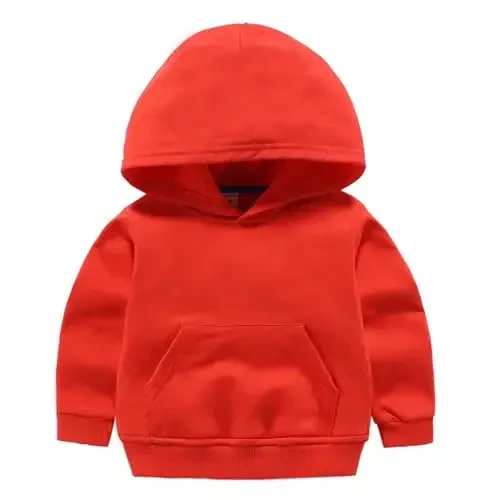 RUIBETYHUA Baby Kids Boy Girl Solid Casual Pocket Hoodie Sweatershirt Long Sleeve Pullover Tops 1-6T - 1