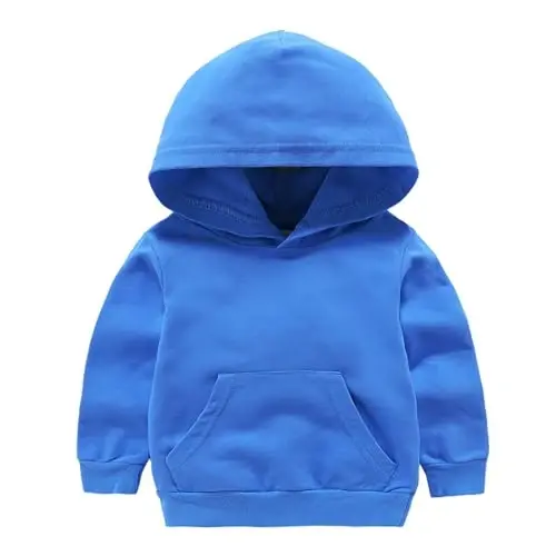 RUIBETYHUA Baby Kids Boy Girl Solid Casual Pocket Hoodie Sweatershirt Long Sleeve Pullover Tops 1-6T - RUIBETYHUA