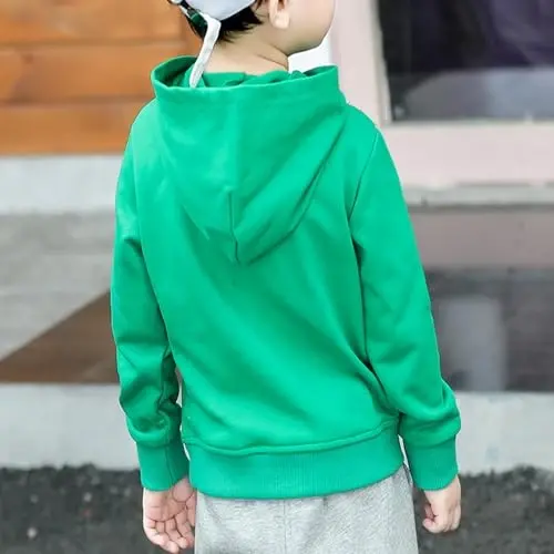 RUIBETYHUA Baby Kids O'g'il Qiz Qattiq Kundalik Cho'ntak Hoodie Sviter Ko'ylagi Uzun Qisma Pullover Toplari 1-6T - 4