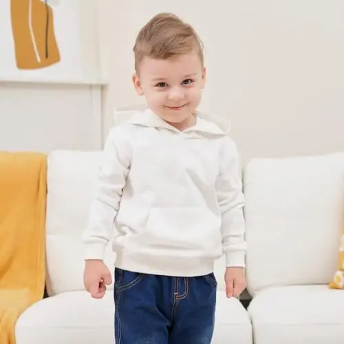 RUIBETYHUA Baby Kids O'g'il Qiz Qattiq Kundalik Cho'ntak Xudi Sviter Ko'ylagi Uzun Yengli Pullover Toplari 1-6T - 3