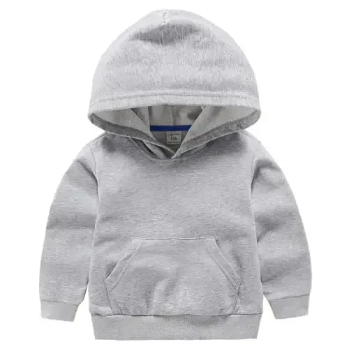 RUIBETYHUA Baby Kids O'g'il Qiz Qattiq Kundalik Cho'ntak Xudi Sviter Uzoq Qisma Pullover Toplar 1-6T - 1