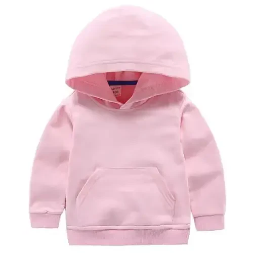 RUIBETYHUA Baby Kids Boy Girl Solid Casual Pocket Hoodie Sweatershirt Long Sleeve Pullover Tops 1-6T - 1