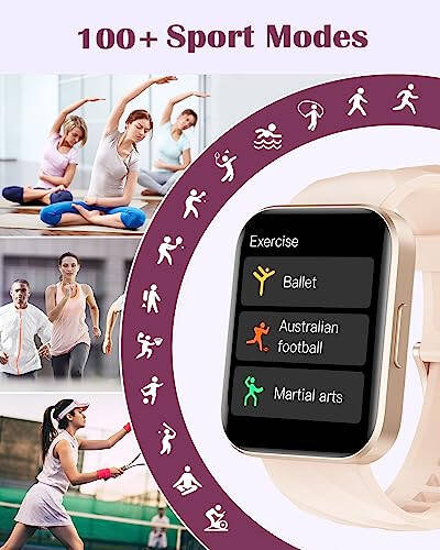 RUIMEN Akıllı Saatler Kadın Erkek (Cevap/Arama Yap) iPhone/Android Telefonlarla Uyumlu, 1.85” HD Ekran Fitness İzleyici Kalp Atış Hızı Monitörü 100+ Spor İzleyici Saat Su Geçirmez (Pembe) - 2