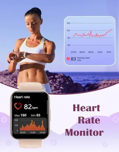 RUIMEN Smart Watches for Women Men (Answer/Make Calls) Compatible with iPhone/Android Phones, 1.85