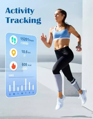 RUIMEN Smart Watches for Women Men (Answer/Make Calls) Compatible with iPhone/Android Phones, 1.85