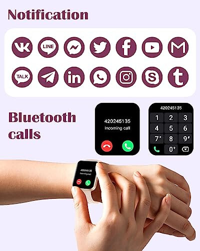 RUIMEN Smart Watches for Women Men (Answer/Make Calls) Compatible with iPhone/Android Phones, 1.85