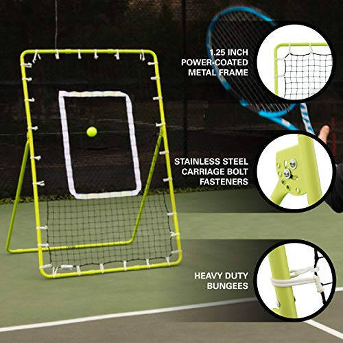 Rukket Tennis Practice Rebounder Net, 4x6 Rebound Wall for Tennis & Racquet Sports Ball, Portable Backboard for Indoor & Outdoor Training - 5