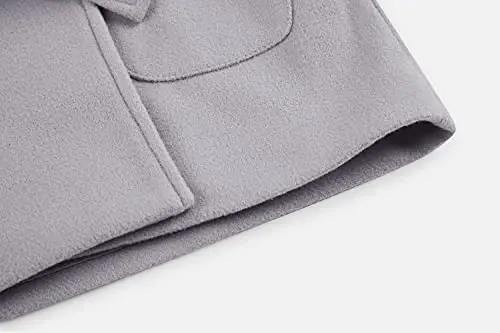 Runcati Baby Kids Boys Girls Classic Wool Blend Coat Winter Double Breasted Trench Coat Outwear Pea Coat Jacket with Belt - 6