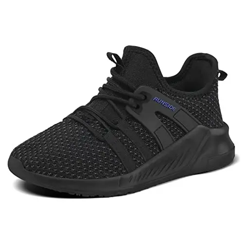 RUNSIDE Boys Girls Tennis Shoes Kids Lightweight Breathable Sneakers Lace-up Running Athletic Shoes for Toddler/Little Kid/Big Kid 