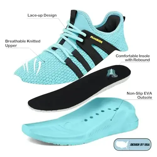 RUNSIDE Boys Girls Tennis Shoes Kids Lightweight Breathable Sneakers Lace-up Running Athletic Shoes for Toddler/Little Kid/Big Kid - 4