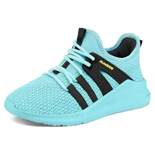 RUNSIDE Boys Girls Tennis Shoes Kids Lightweight Breathable Sneakers Lace-up Running Athletic Shoes for Toddler/Little Kid/Big Kid - 1