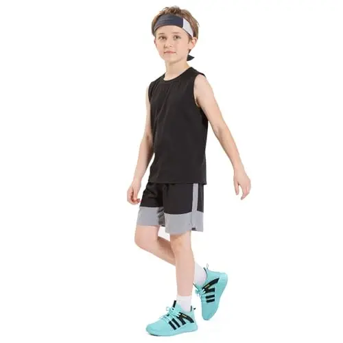 RUNSIDE Boys Girls Tennis Shoes Kids Lightweight Breathable Sneakers Lace-up Running Athletic Shoes for Toddler/Little Kid/Big Kid - 5