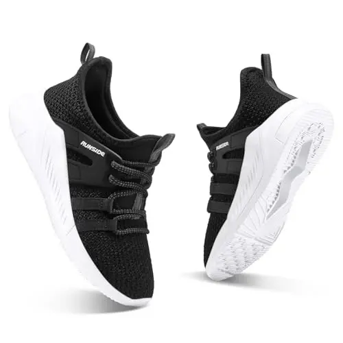 RUNSIDE Boys Girls Tennis Shoes Kids Lightweight Breathable Sneakers Lace-up Running Athletic Shoes for Toddler/Little Kid/Big Kid - 2