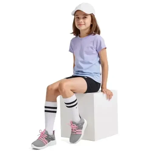 RUNSIDE Boys Girls Tennis Shoes Kids Lightweight Breathable Sneakers Lace-up Running Athletic Shoes for Toddler/Little Kid/Big Kid - 6