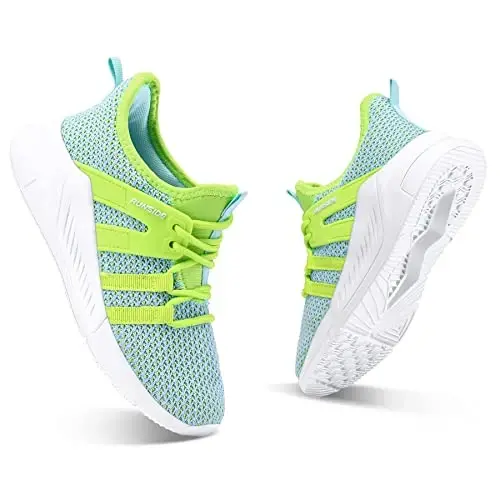 RUNSIDE Boys Girls Tennis Shoes Kids Lightweight Breathable Sneakers Lace-up Running Athletic Shoes for Toddler/Little Kid/Big Kid - 2