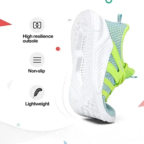 RUNSIDE Boys Girls Tennis Shoes Kids Lightweight Breathable Sneakers Lace-up Running Athletic Shoes for Toddler/Little Kid/Big Kid - 10
