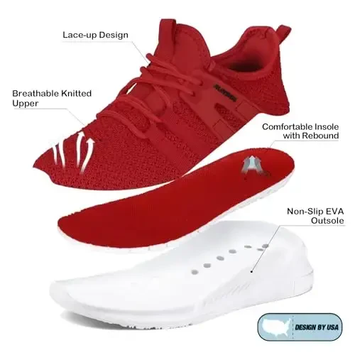 RUNSIDE Boys Girls Tennis Shoes Kids Lightweight Breathable Sneakers Lace-up Running Athletic Shoes for Toddler/Little Kid/Big Kid - 4