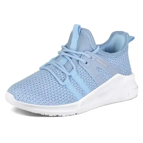 RUNSIDE Boys Girls Tennis Shoes Kids Lightweight Breathable Sneakers Lace-up Running Athletic Shoes for Toddler/Little Kid/Big Kid - 1