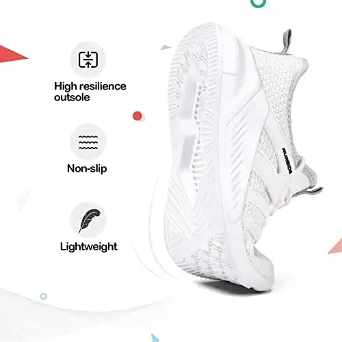 RUNSIDE Boys Girls Tennis Shoes Kids Lightweight Breathable Sneakers Lace-up Running Athletic Shoes for Toddler/Little Kid/Big Kid - 3